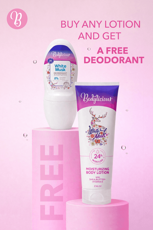 Body Lotion + Free Deodorant Bundle